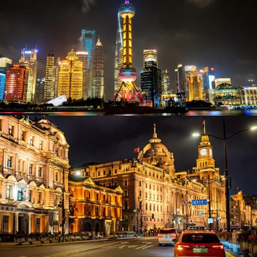 The Bund at dusk