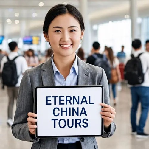 Airport pickup with welcome sign