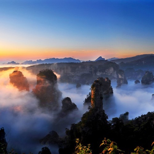 Tianzi Mountain peaks