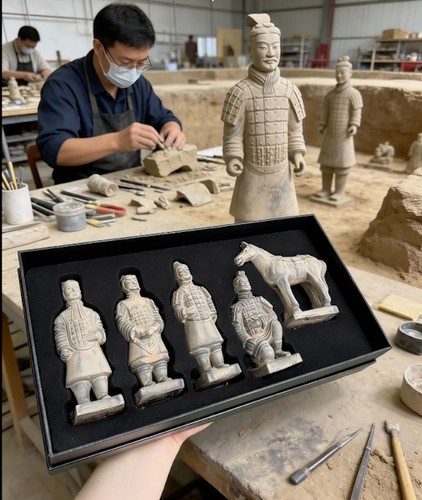 Mini terracotta warrior workshop
